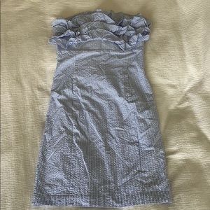 Vineyard Vines strapless seersucker dress